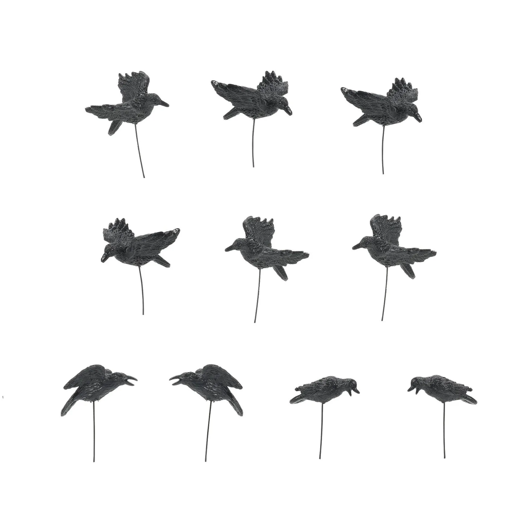 Set of 10 Halloween Crows